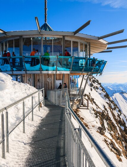 Top Mountain Star Restaurant in Obergurgl with 360 degree views