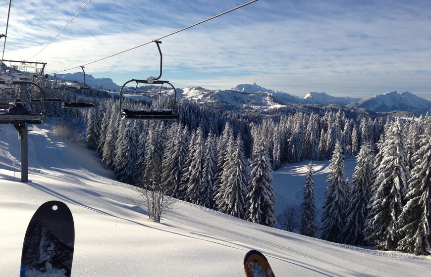 View from chairlift in Les Gets